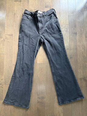 Abercrombie & Fitch Vintage Flare High Rise Stretch Black Jeans 27